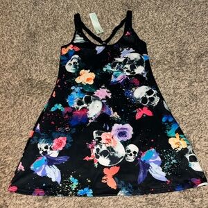 Dressfo black skull sundress - size S (size 4)